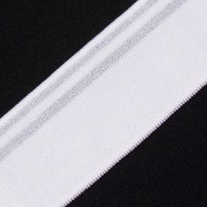 Ribbing / White with silver stripes