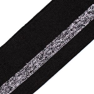 Ribbing / Black with a silver stripe