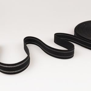 Elastic with latex 20 mm / black