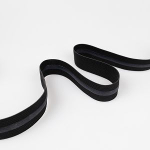 Elastic with silicone 25/5 mm / black