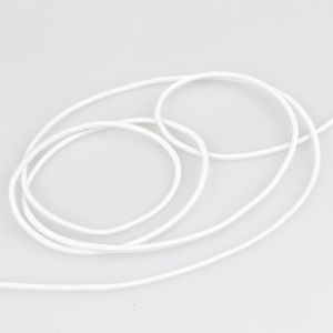 Round coloured elastic 2 mm / white