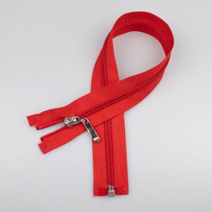 5 mm Zipper S5 open- ended  with decorativ slide 45 cm / 148 Red