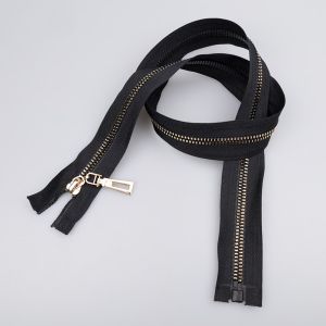 5 mm closed-ended Chunky zip 70 cm / Black-gold
