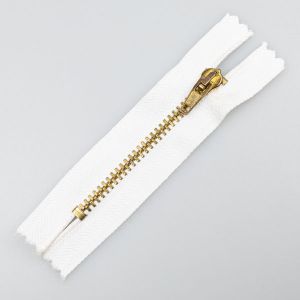 4 mm zipper for jeans 8-10 cm / 103 Natural-Gold