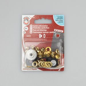Eyelets "LORD" 5/10 mm 20 sets / gold