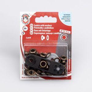 Eyelets "LORD" 5/10 mm 20 sets / Oxide