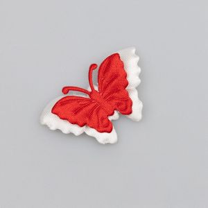 3D Sew-on motif BUTTERFLY 05 / Red-White