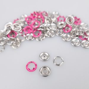 Round popper 9,5 mm (4 parts) / Pink 144