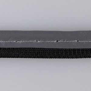 Insertion pipng cord elastic reflective / 310-332 Grey-Black