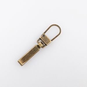Metal pendant for Zip Slider 8x19 mm / oxide