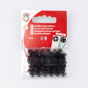 Sew on Snap Fasteners MIA 7mm / black