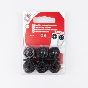 Sew on Snap Fasteners MIA 13mm / black