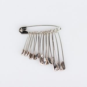safety pin MIX 12 pcs / nickel