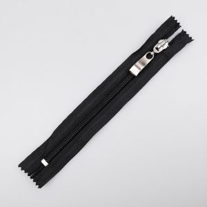 Zip S5 closed-end with decorative slider 16 cm / black