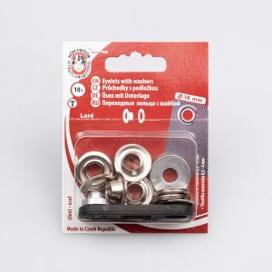 Eyelets "LORD" 8/18 mm 10set / Nickel