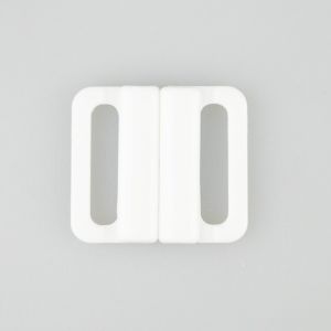Plastic bikini bra fastener / 18 mm / 29202-101 White