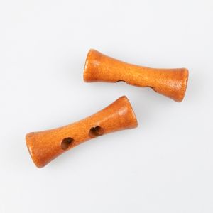 Wooden toggle BONE 35 mm / Brown 290