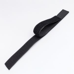 Velcro tape strip 3 × 25 cm / Black