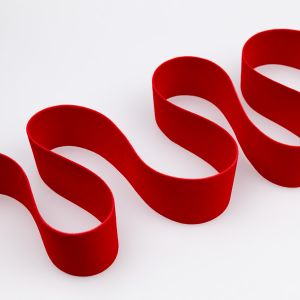 Velour ribbon 40 mm / Red 148