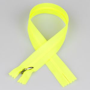Closed end invisible zip 40 cm / Fluorescent Yellow 229