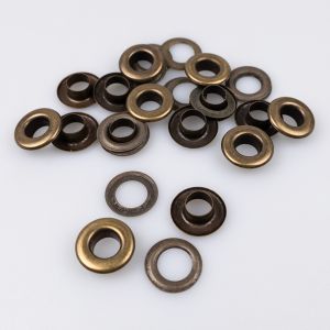 Eyelets 10 mm 15 sets / oxide