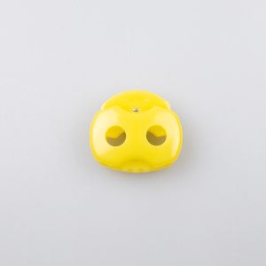 Two-hole toggle stopper 25x25 mm / yellow 111