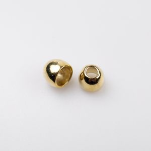 Metal cord end ball / gold