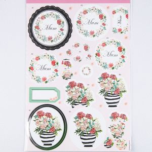 Foiled Decoupage / Flowers for Mum