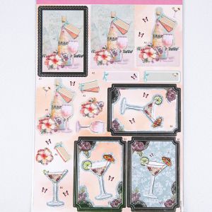 Foiled Decoupage / Wine O`Clock