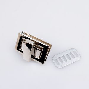 Turn Lock Clasp for Bag 32 x 21 mm / Nickel