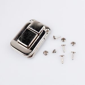 Turn Lock Clasp for Bag 32 x 48 mm + Rivets / NIckel