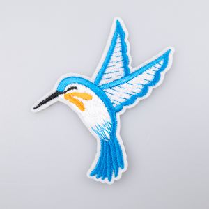 Iron-on motif 70 x 70 mm / HUMMINGBIRD / 207 Turquise