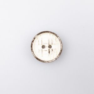 Button Embossed Vintage / 20 mm / Cream