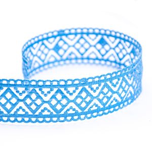 Die-cut ribbon / Blue medium