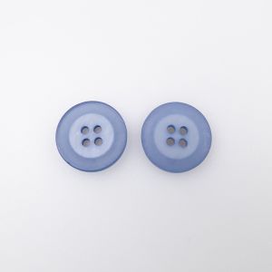 Round button with border 20 mm / Blue