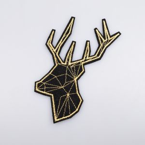 Iron-on motif DEER 60 x 120 mm / Golden