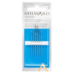 Milward Embroydery Needles Chenille 18-22 6pc