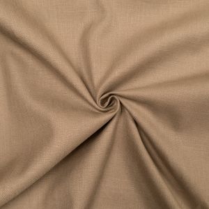 Linen curtaining fabric / Truffle