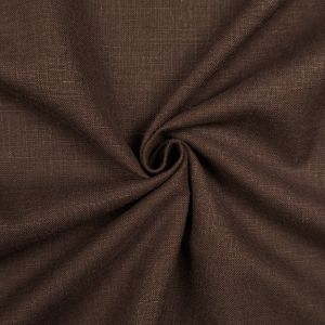 Linen curtaining fabric / Chocolate