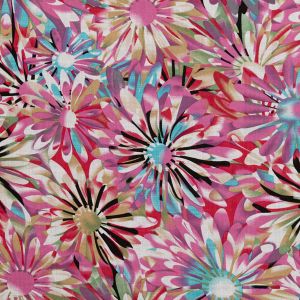 Print Cotton Vibrant Abstract / Blue