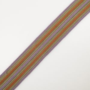 Braided ribbon 40 mm / Grey-Orange