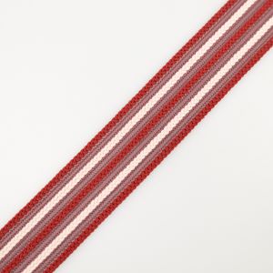 Braided ribbon 40 mm / Pink- Terracota