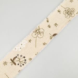Frayed Edge Burlap 38 mm / Natural