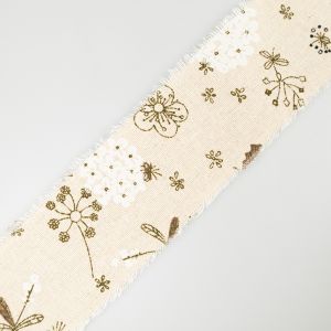 Frayed Edge Burlap 70 mm / Natural