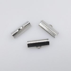 Metallic Belt end with loop 20 mm / Nickel