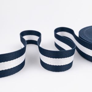 Strap tape STRIPE 38 mm / 05 black-white
