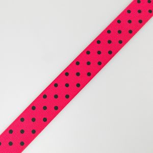 Ribbon Polka Dot 25 mm / Cerise