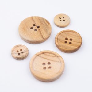 Simple wooden button with border / Different sizes
