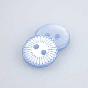 Plastic button 13 mm / Lt Blue