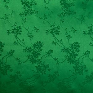 Jacquard faux silk / Emerald